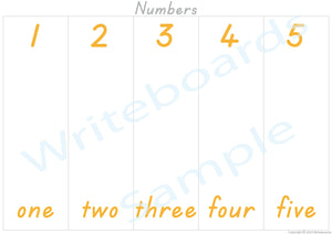 TAS Modern Cursive Font Number Busy Book pages for Childcare & Preschool