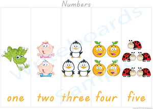 TAS Modern Cursive Number Busy Book Pages for Childcare & Preschool for children aged 3+