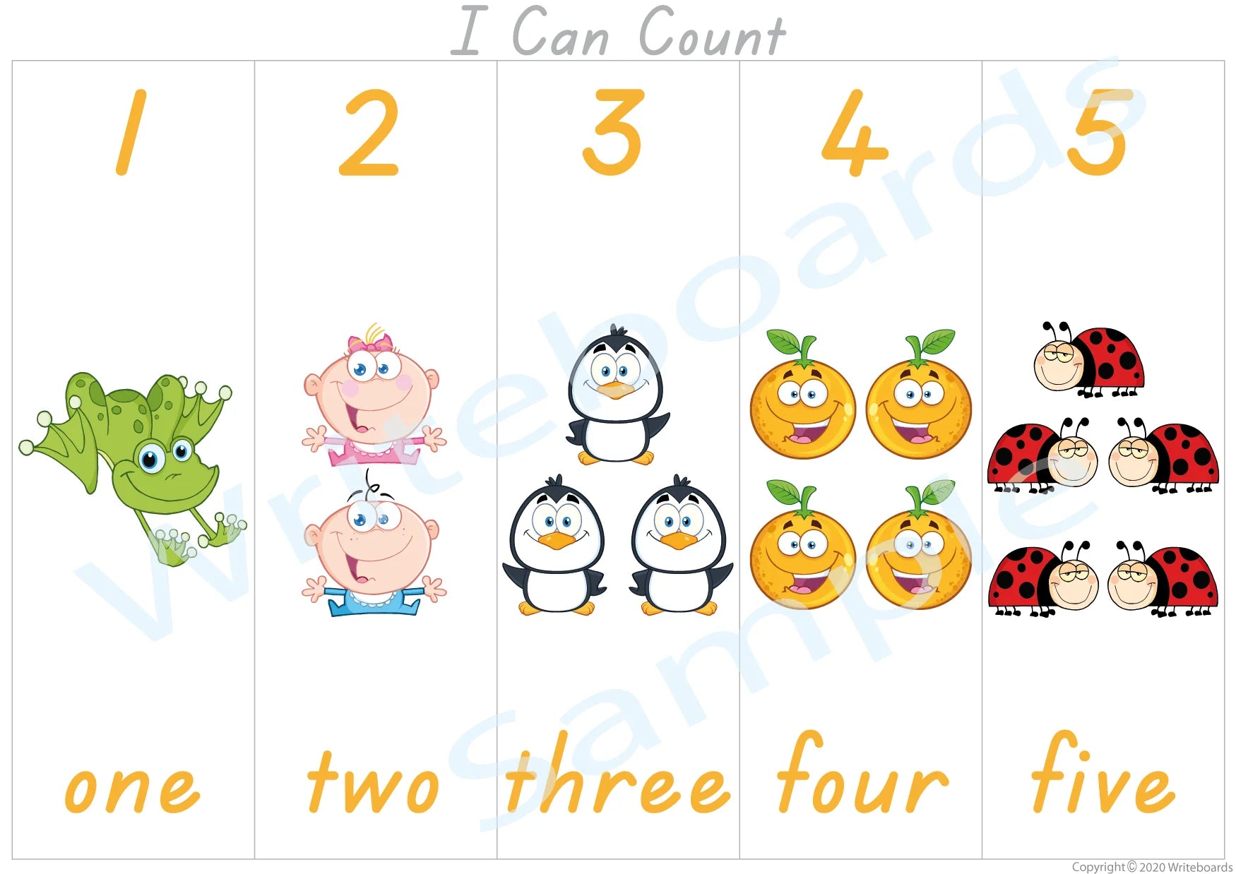 TAS Modern Cursive Font Number Poster for Teachers and Educators plus kids aged 3+