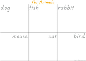 TAS Modern Cursive Font Pet Animal Busy Book Pages for Teachers and Educators