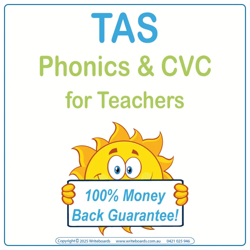TAS Modern Cursive Font Phonics & CVC Resources for Teachers in TAS