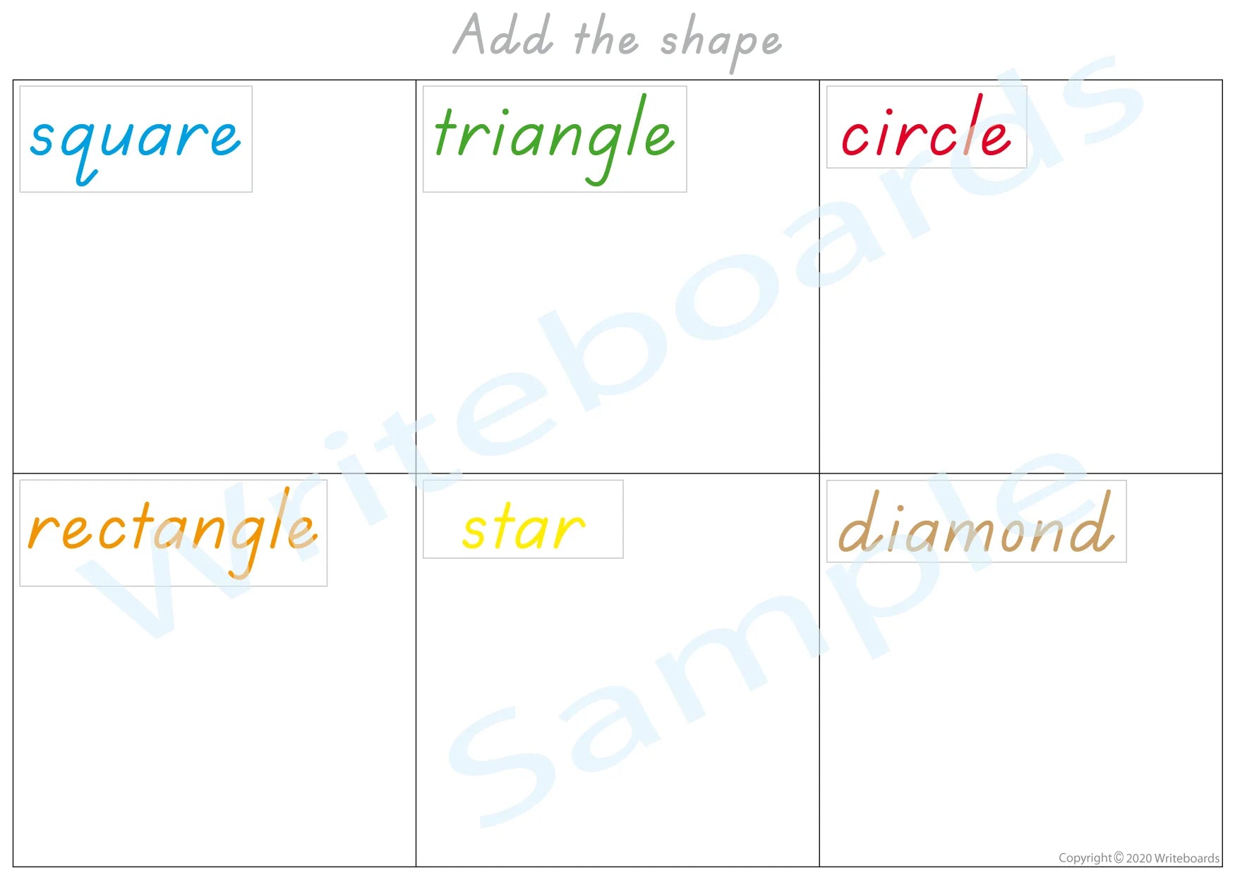 TAS Modern Cursive Shapes Busy Book pages for Childcare & Preschool ...