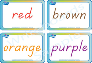 TAS Modern Cursive Colours Busy Book Flashcards for Childcare & Preschool children aged 3+