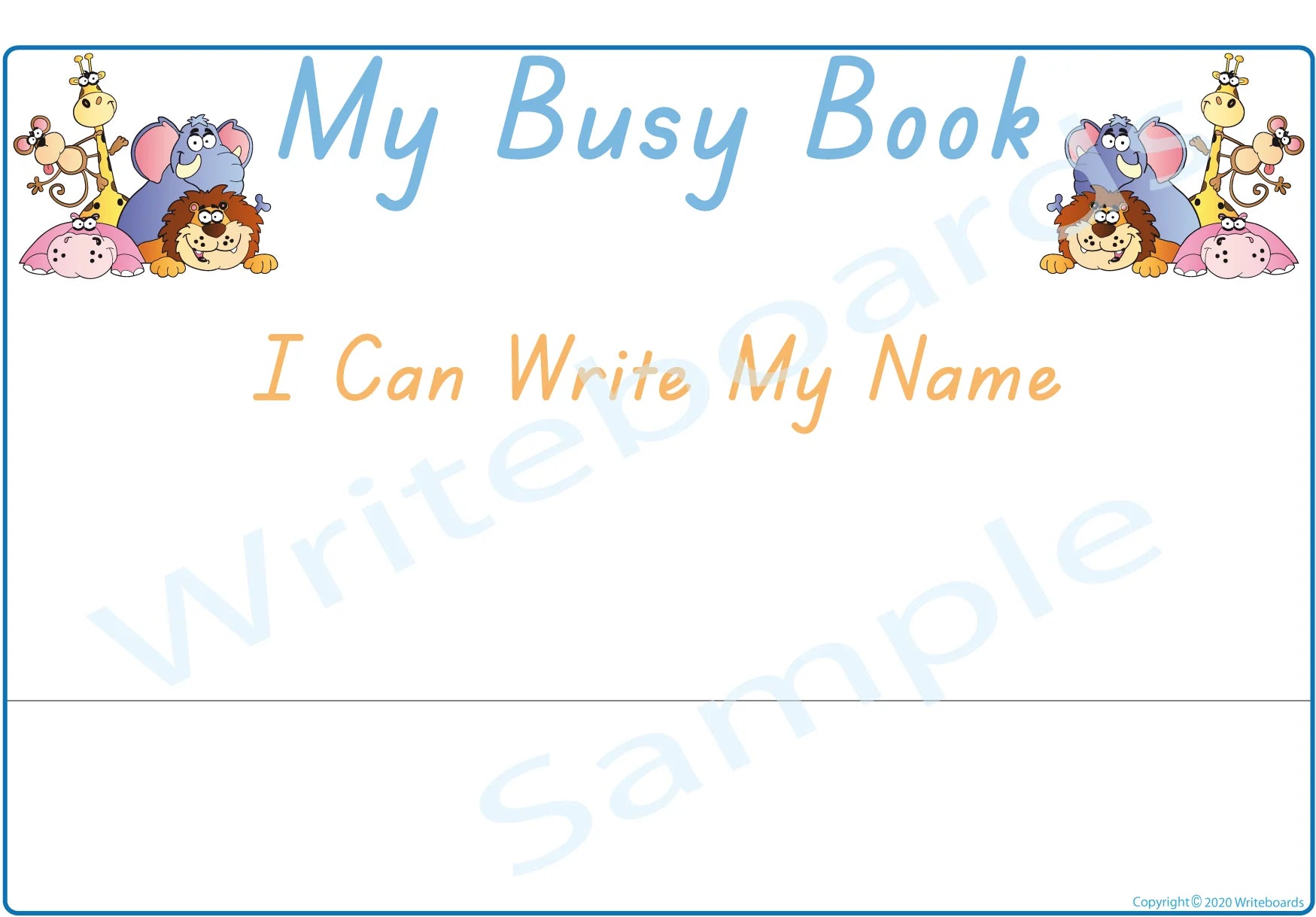 TAS Modern Cursive Font Student Name Busy Book for Teachers and Educators plus kids aged 3+