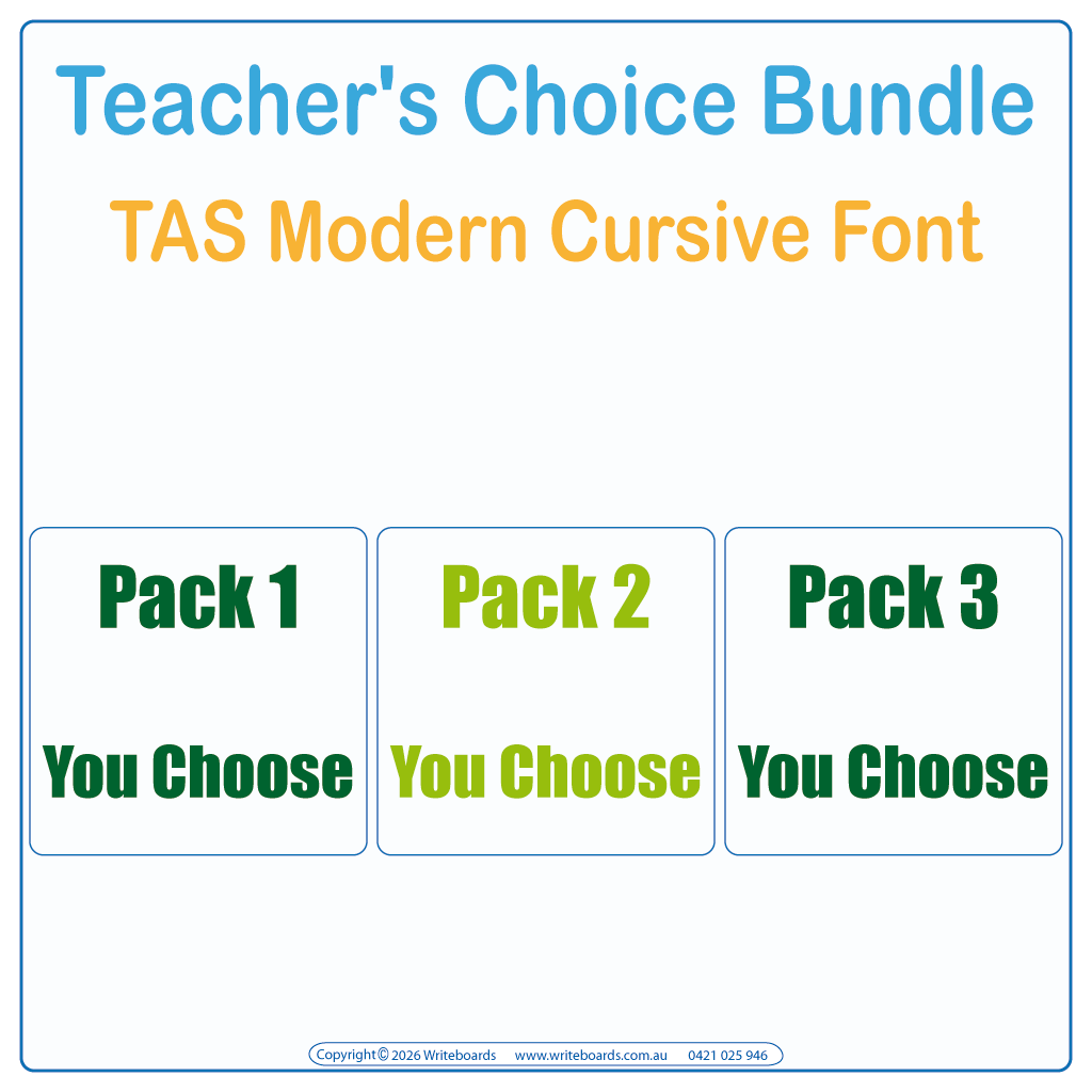 TAS Modern Cursive Teachers Choice Bundle - Worksheets and Resources for Teachers