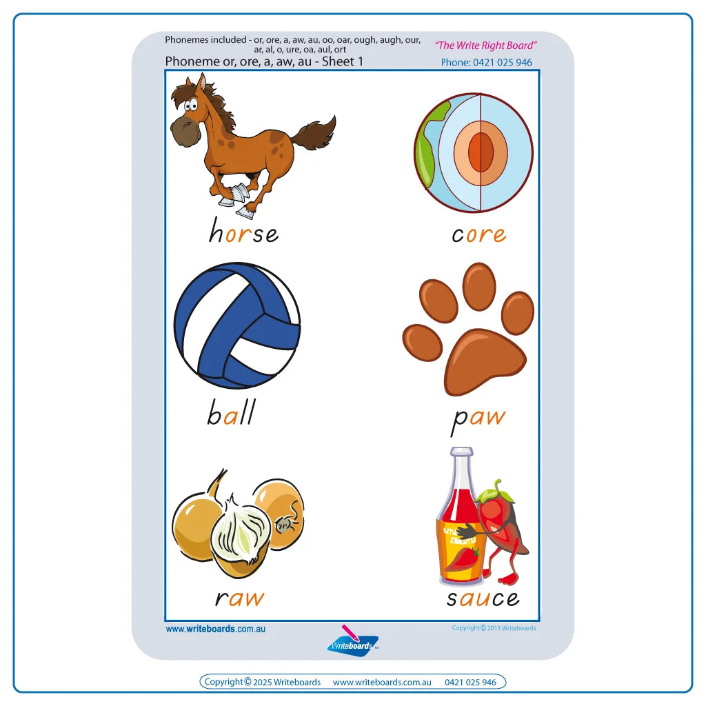 Teach Your Child about Vowel Phonemes with our TAS Modern Cursive Font Vowel Phoneme Posters