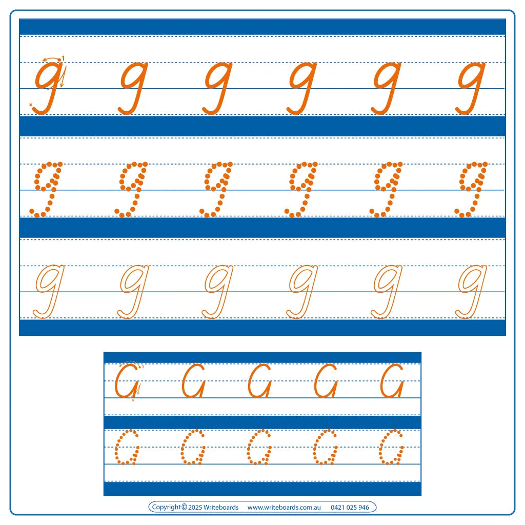 TAS Modern Cursive Font Alphabet and Number Tracing Worksheets with Directions for Occupational Therapists and Tutors