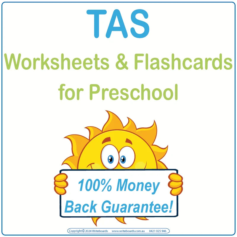 TAS Modern Cursive Font Worksheets & Flashcards for Kindergarten & Preschool