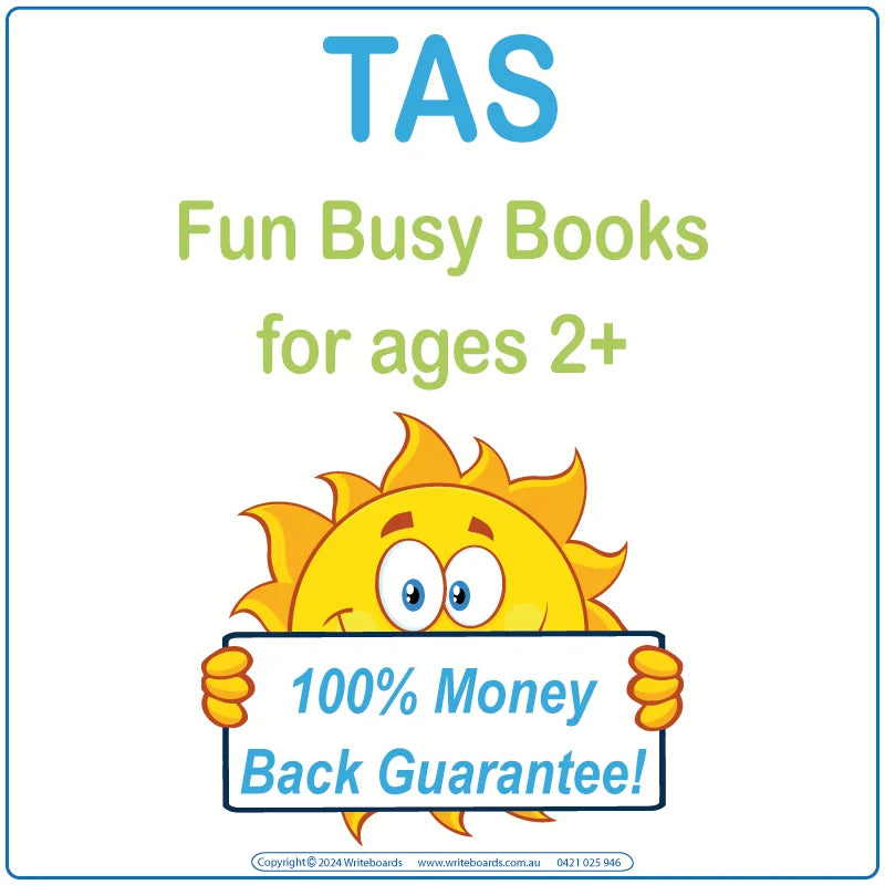 Fun Aussie Busy Books for TAS Kids aged 2+