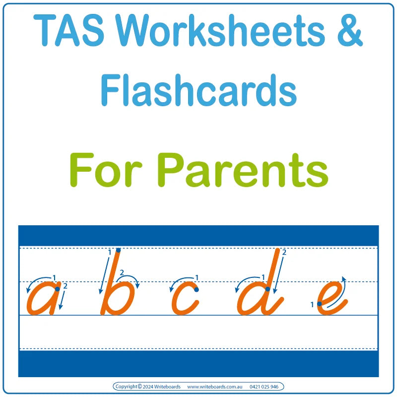 TAS Worksheets for Parents, TAS Prep Tracing Worksheets for Parents, TAS Cursive Writing Worksheets