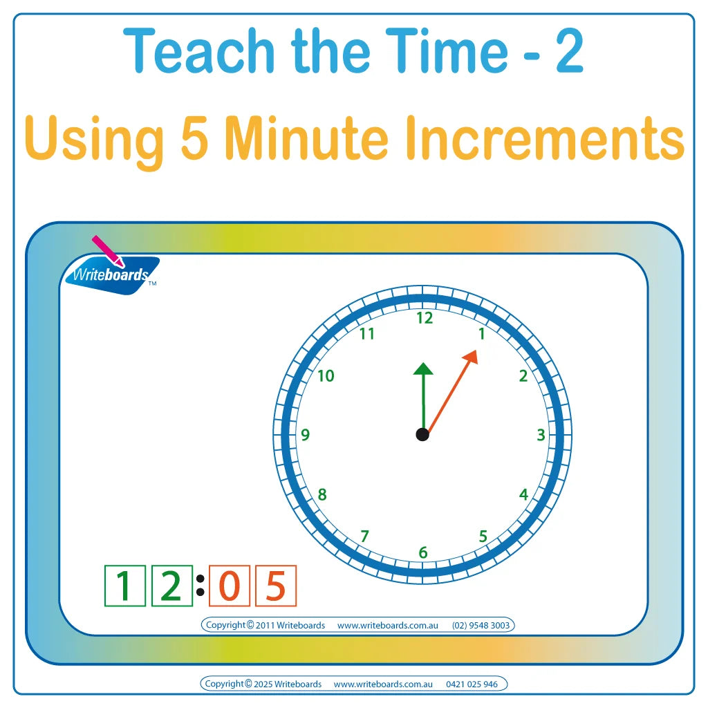 Teach students to read time in five-minute increments with this engaging Stage 2 course