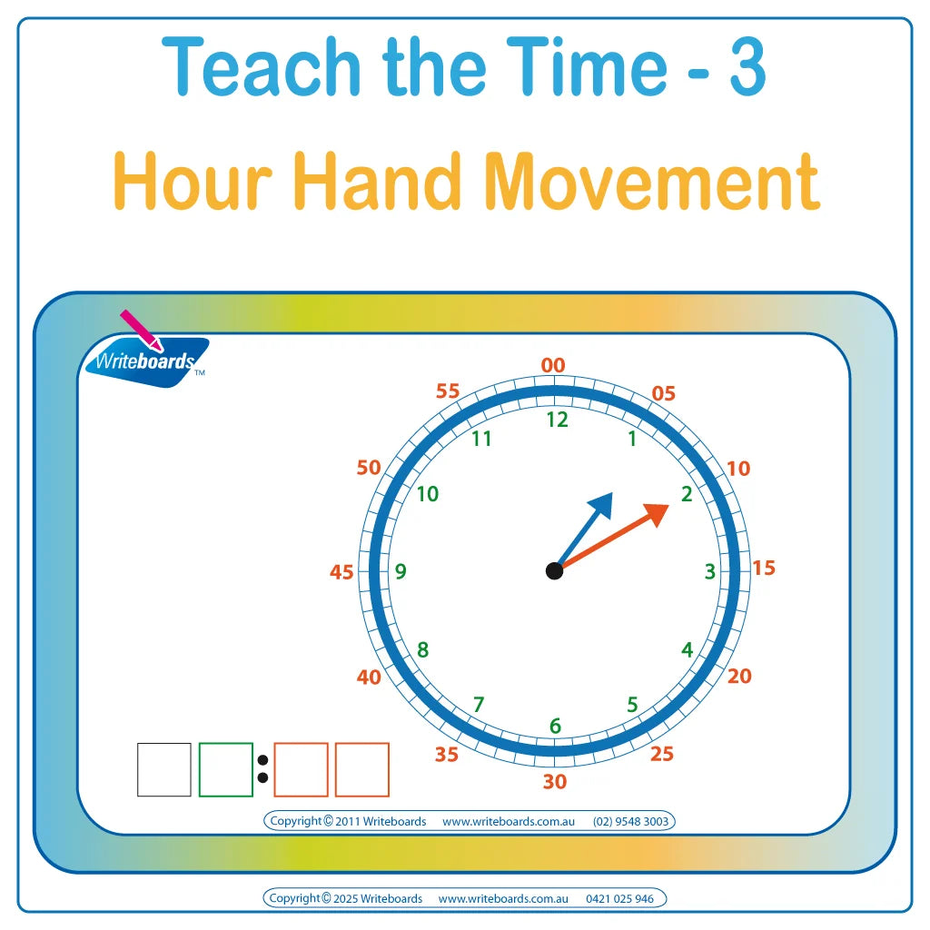 Teach How to Tell the Time to Your Clients with colour-coded worksheets Analog and Digital