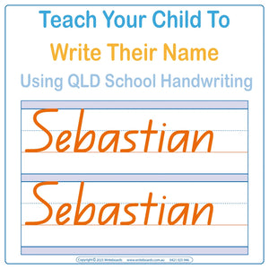 Teach Your Child How to Write Their Name using Personalized Worksheets with QLD School Handwriting