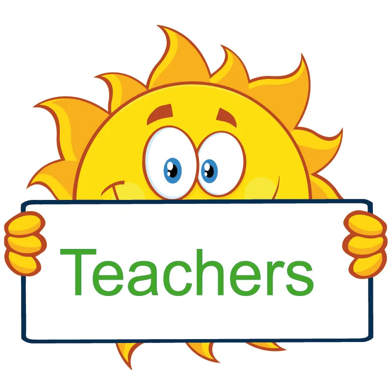 smiling sun with Teachers category written on it 