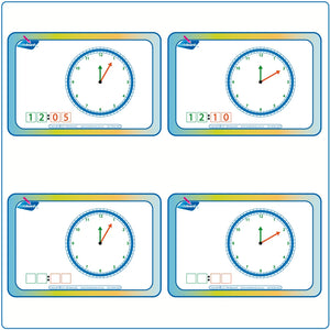 Learn to Tell the Time in Five Minute Increments with our Colour Coded Flashcards & Worksheets