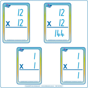 NSW Foundation Font Times Tables Flashcards for Teachers, Teaching Resources for NSW and ACT