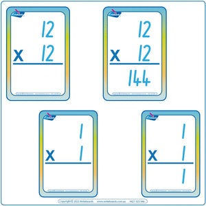 NSW Times Table Flashcards with and without the answers, NSW Multiplication Flashcards with and without answers