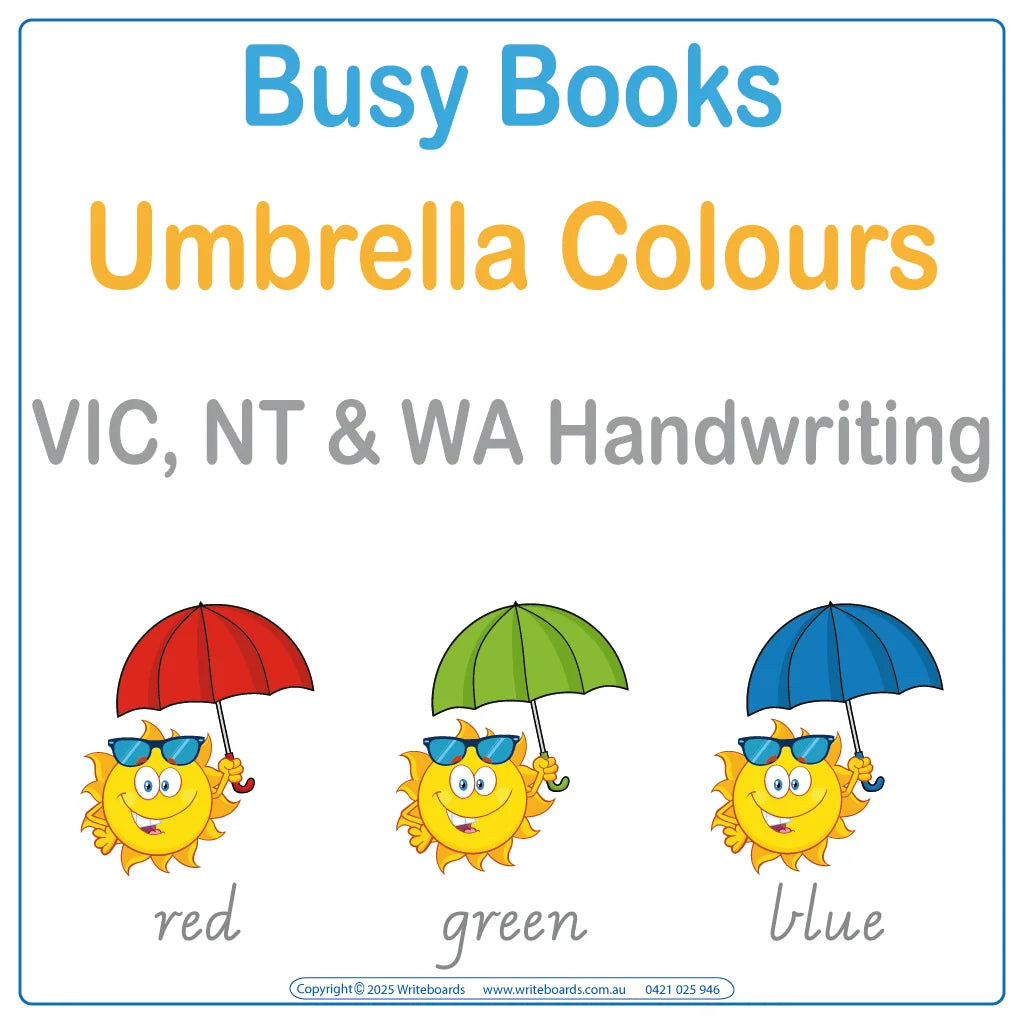 Teach Your Child Colours using VIC & WA School Handwriting for ages 3+