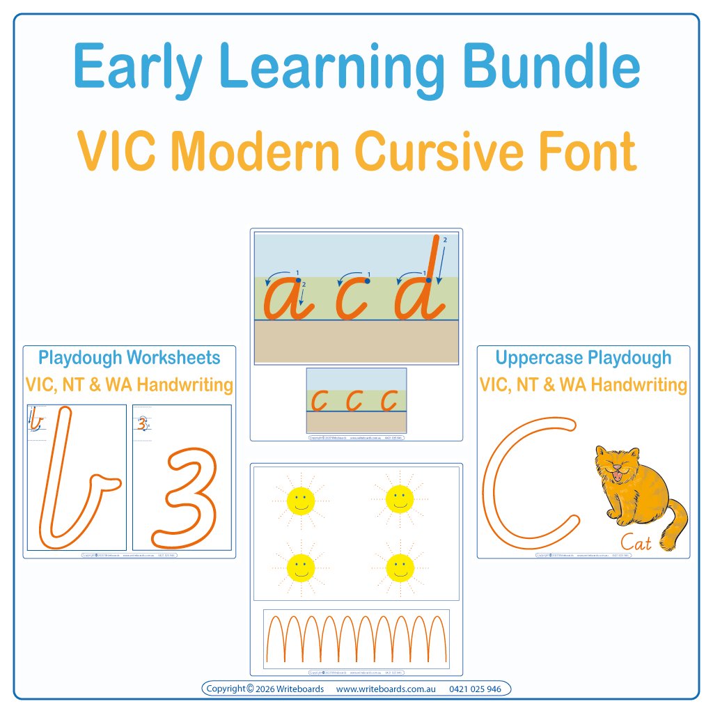 VIC Modern Cursive Early Learning Bundle for Teachers