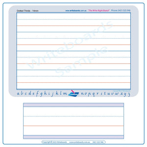 VIC Modern Font Advanced School Kit includes dotted third lines practice sheets with guide