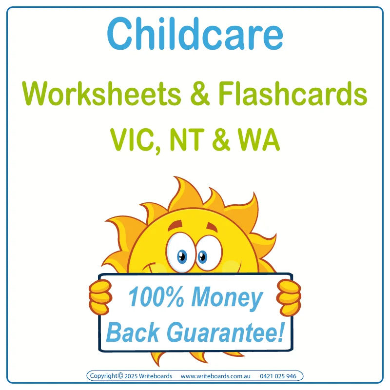 Downloadable & Printable VIC Modern Cursive Font Worksheets & Flashcards for School Readiness Preparation & Childcare