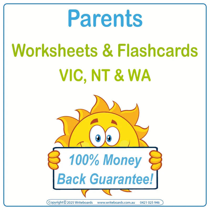 VIC Modern Cursive Font Worksheets & Flashcards for Parents, Downloadable & Printable VIC Worksheets for Parents