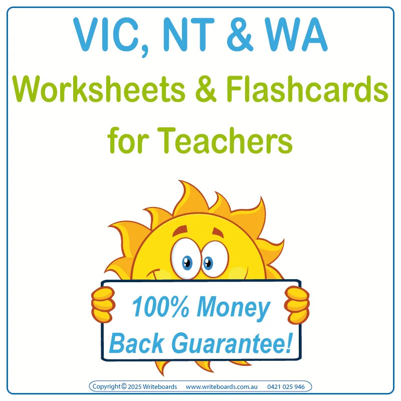 Downloadable & Printable VIC Modern Cursive Font Worksheets & Flashcards for Teachers, VIC & WA Resources