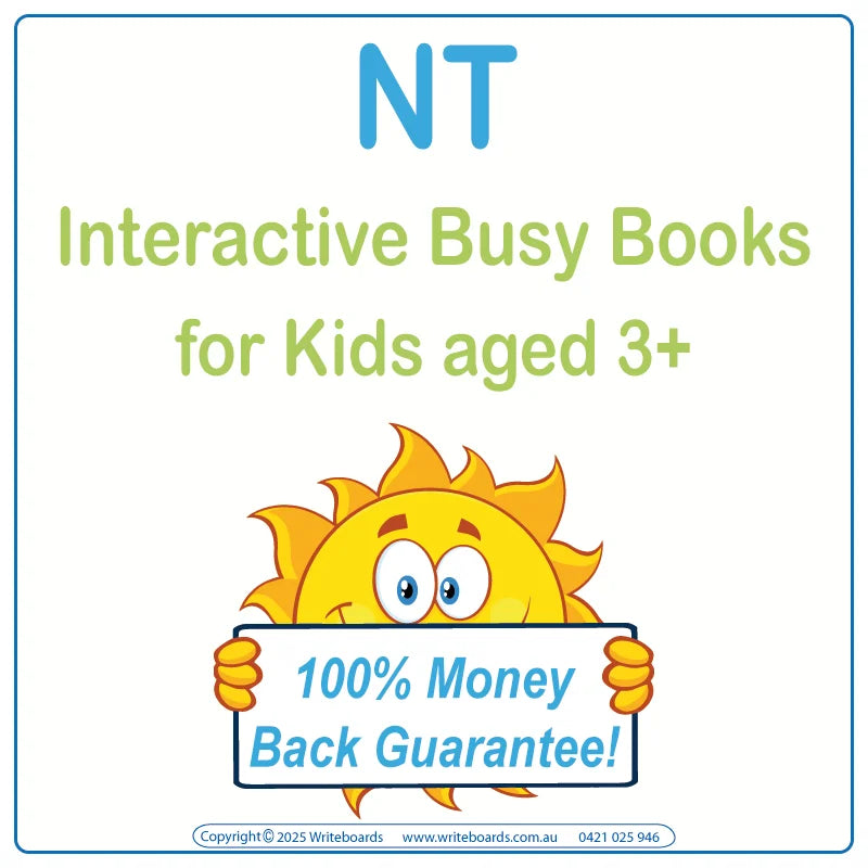 VIC Modern Cursive Font Busy Book for Kids in NT aged 3+, Aussie Busy Books