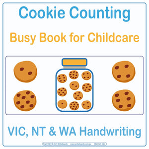 VIC Modern Cursive Font Counting & Number Busy Book for Childcare and Kindergarten Educators