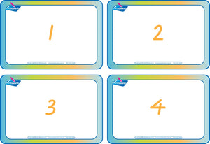 VIC Modern Cursive Font Counting Flashcards for Teachers & Educators for Ages 3+