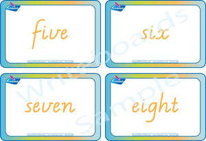 VIC Modern Cursive Font Counting Flashcards for Teachers & Educators for Ages 3+