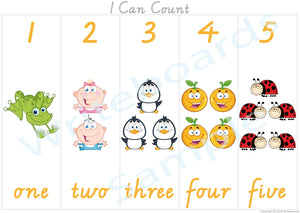 VIC Modern Cursive Numbers and Counting Busy Book pages for Childcare and Kindergarten ages 3+