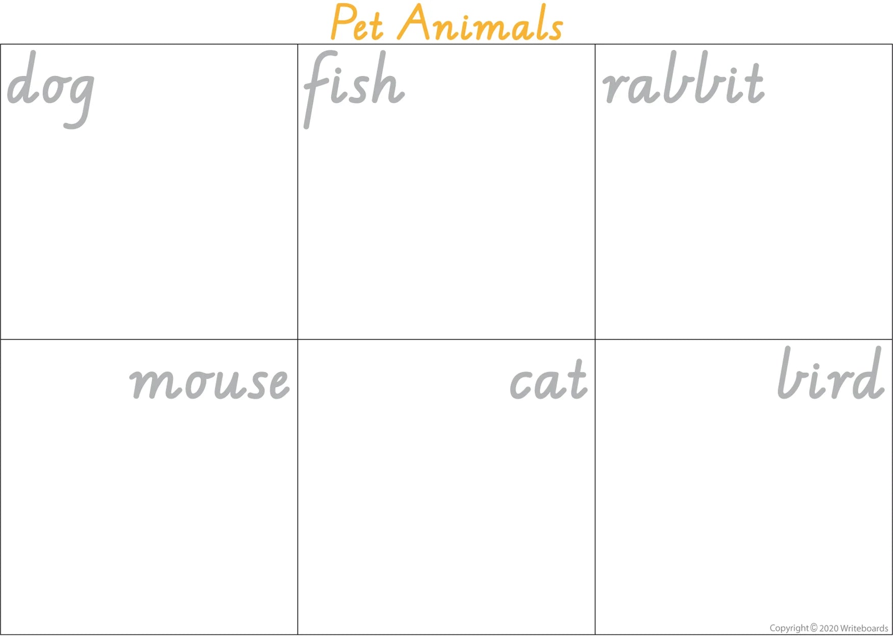 VIC Modern Cursive Font Pet Animal Busy Book pages for Teachers and Educators