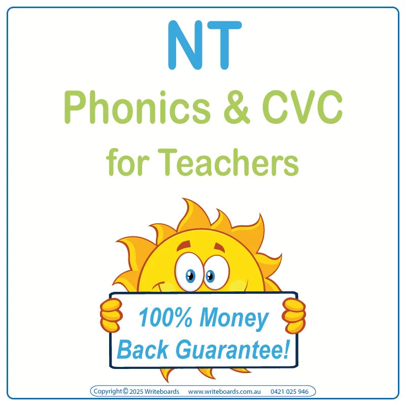 VIC Modern Cursive Font Phonics & CVC Resources for Teachers in NT