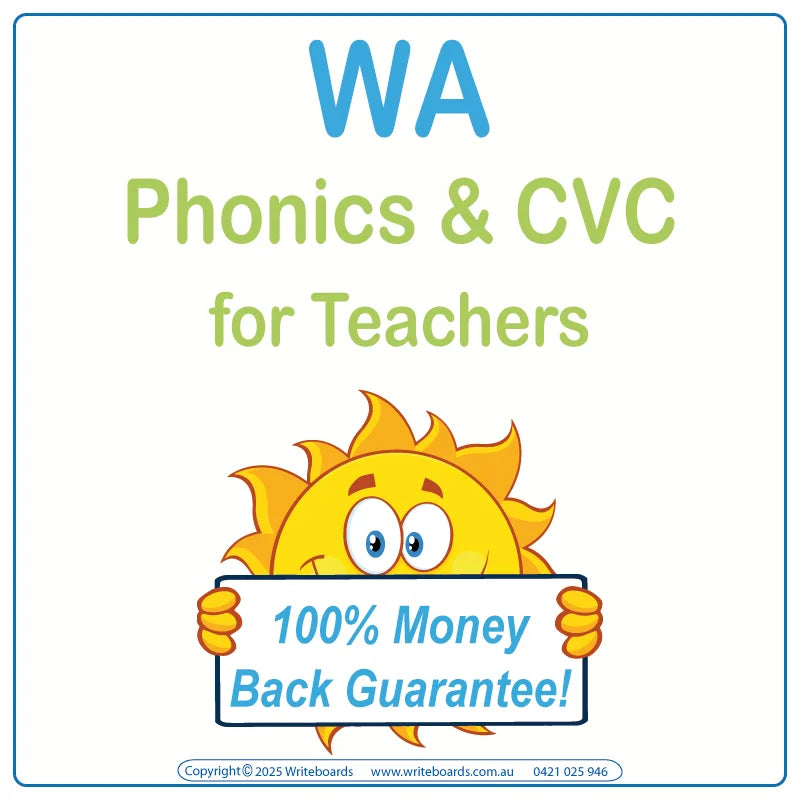 VIC Modern Cursive Font Phonics & CVC Resources for Teachers in WA