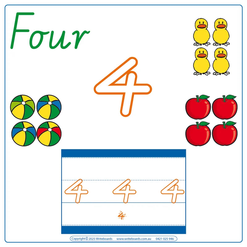 VIC Modern Cursive Font School Readiness Kit includes Beginner Number Worksheets and Flashcards for Ages 3+