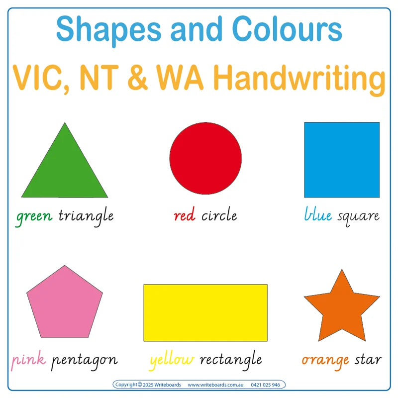 VIC Modern Cursive Font School Starter Kit for Ages 4+ - Writeboards
