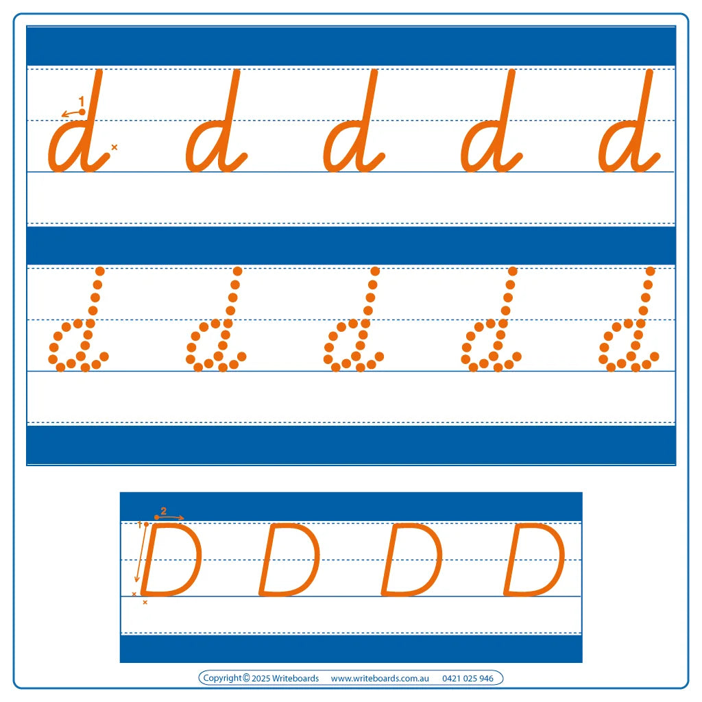 VIC Modern Cursive Font Alphabet and Number Worksheets with Guide for Occupational Therapists and Tutors 