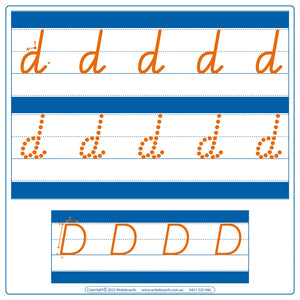 VIC Modern Cursive Font Alphabet and Number Worksheets with Guide for Occupational Therapists and Tutors 