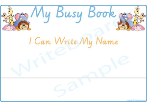 VIC Modern Cursive Student Name Busy Book pages for Childcare & Kindergarten ages 3+

