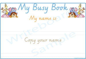 VIC Modern Cursive Student Name Busy Book for Childcare && Kindergarten ages 3+