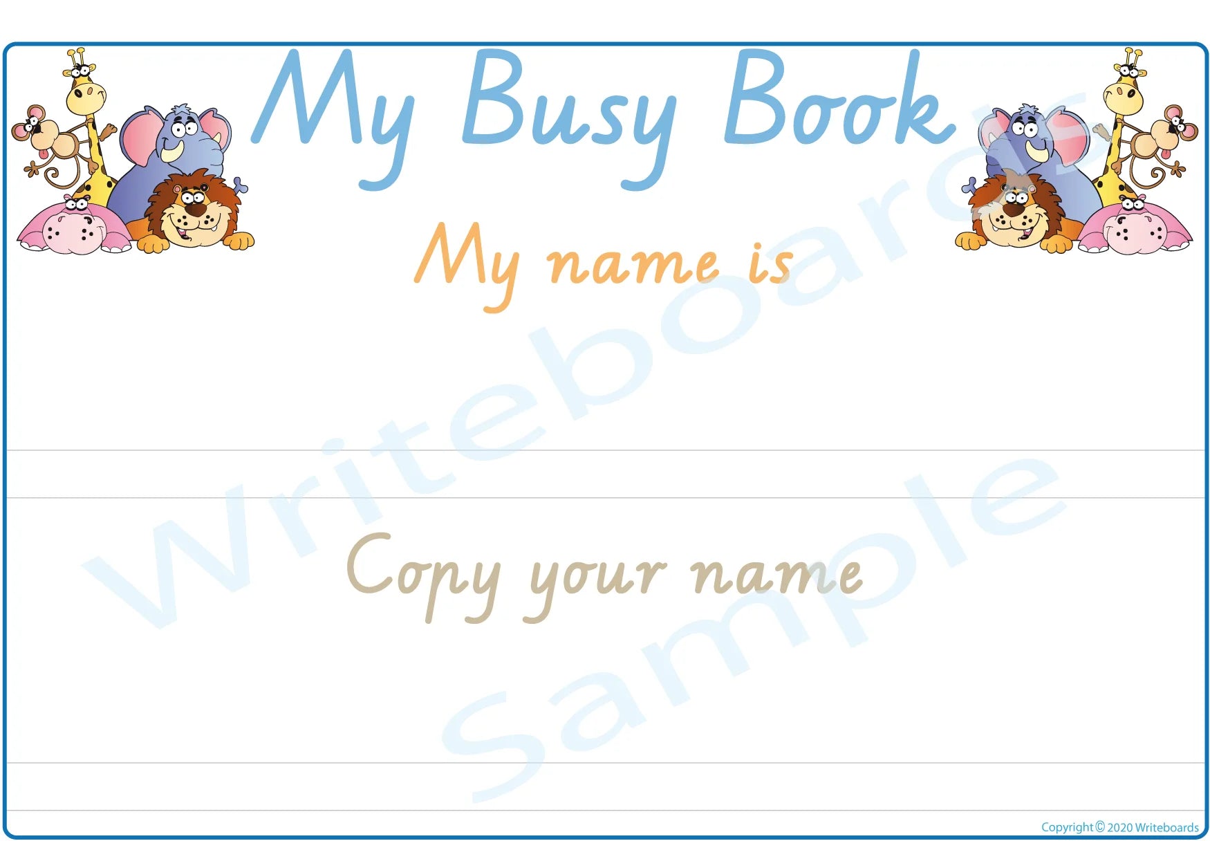 VIC Modern Cursive Font Teach Your Students Their Name Busy Book