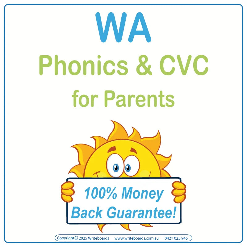 VIC Modern Cursive Font Phonics and CVC Resources for WA Kids Aged 3+