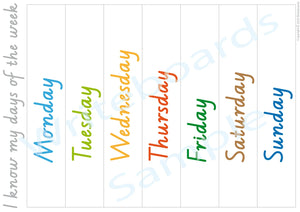 VIC Modern Cursive Font Days of the Week Poster for Teachers and Educators
