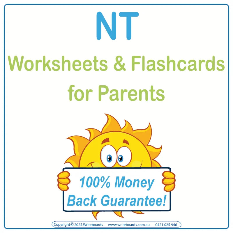 VIC Modern Cursive Font Worksheets for Kids in the NT aged 3+, NT Alphabet Tracing Worksheets