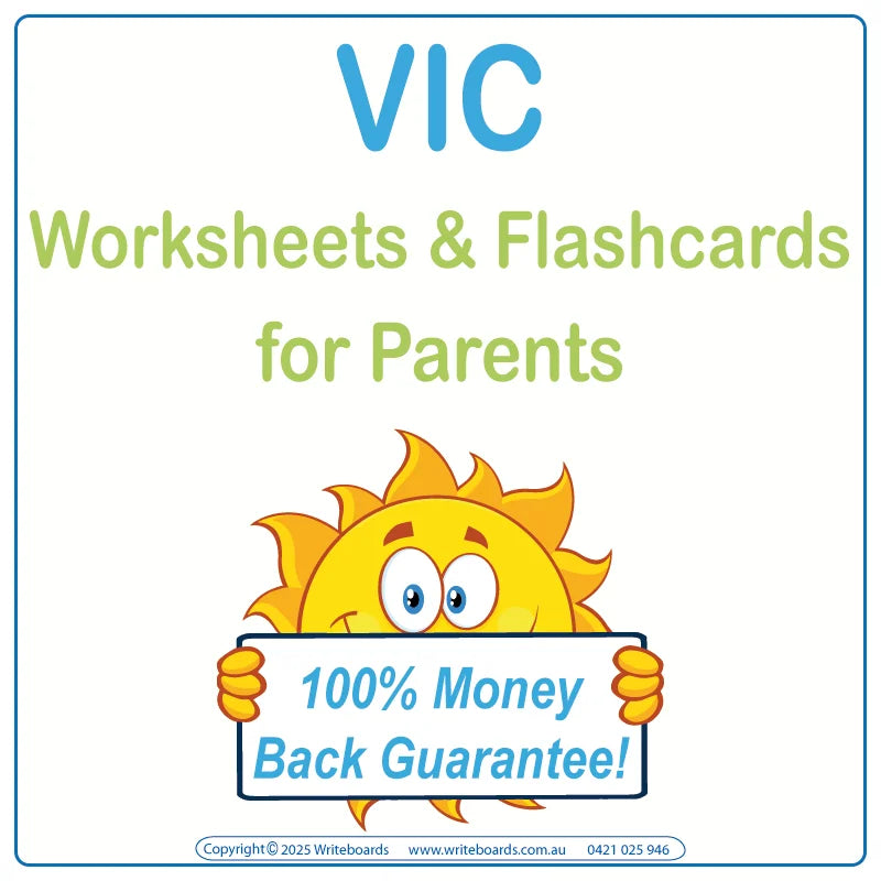 VIC Modern Cursive Font Worksheets for Kids in the VIC aged 3+, VIC Alphabet Tracing Worksheets