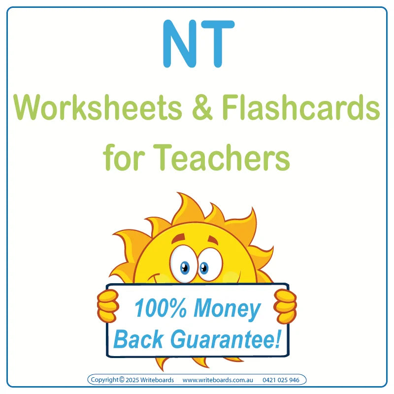 VIC Modern Cursive Font Printable and Downloadable Worksheets & Flashcards for Teachers & Educators in NT