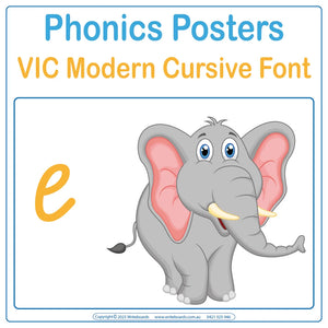VIC Modern Cursive Phonics Posters for Teachers, VIC Modern Cursive Colourful Alphabet Posters for Teachers