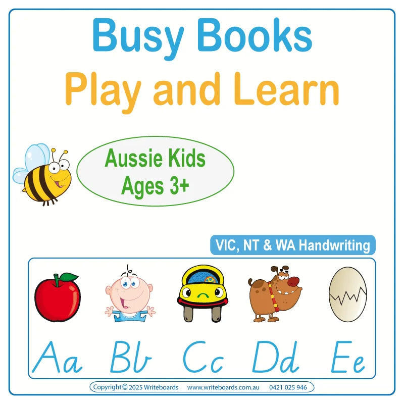 Play and Learn Busy Books for Aussie kids in VIC – NT & WA aged 3+