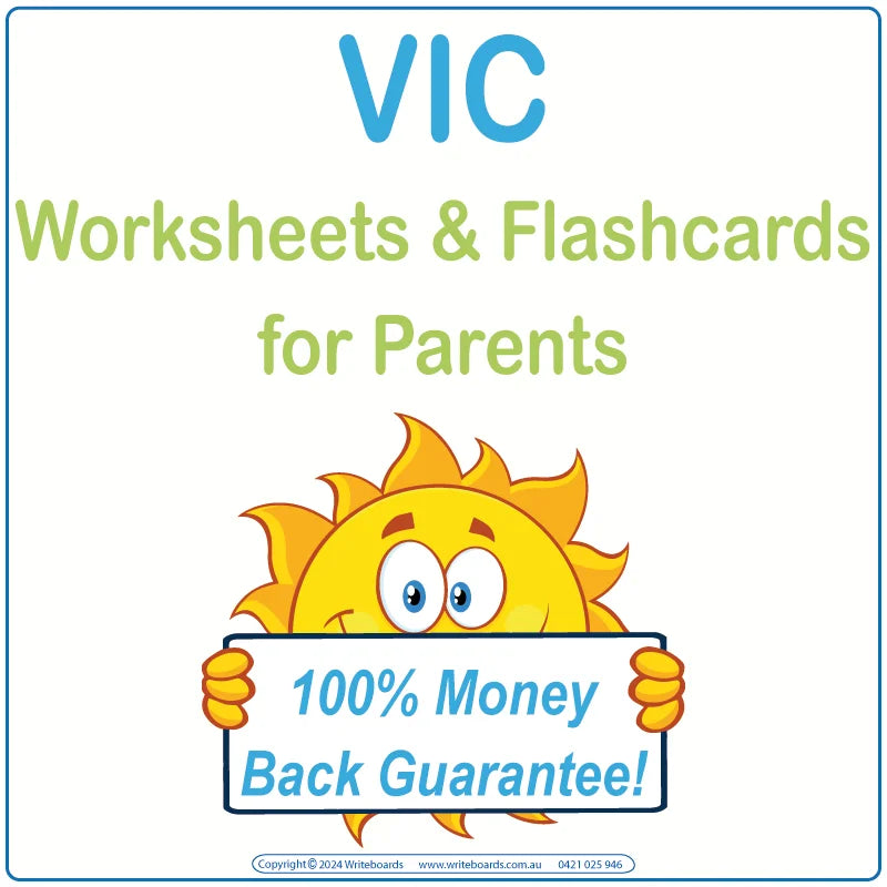 VIC Alphabet Tracing Worksheets, VIC Printable Handwriting Practice Sheets, VIC Letter Formation Worksheets for Parents